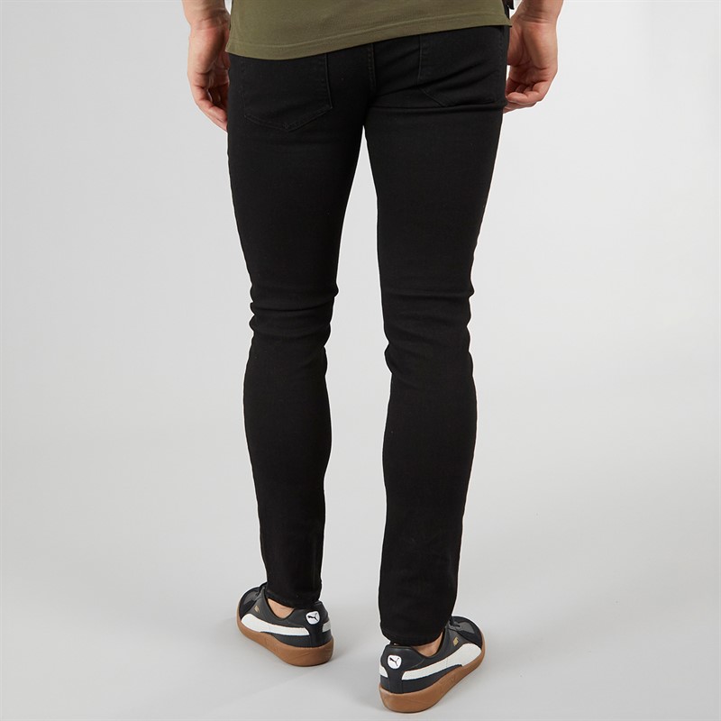 Crosshatch Herren Durtan Slim Fit Jeans Black Wash