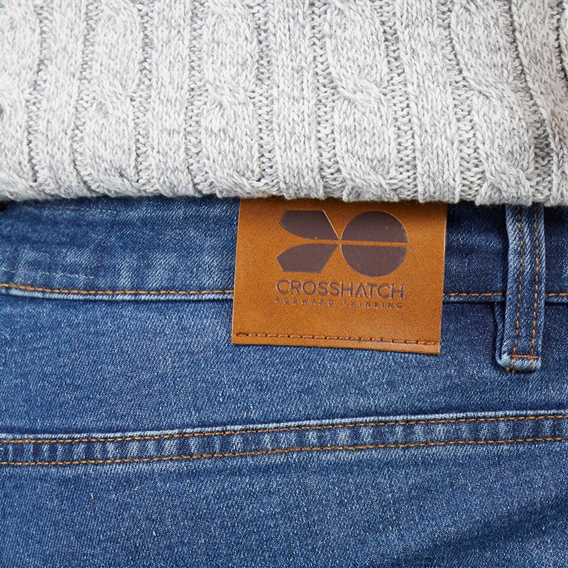 Crosshatch Herren Durtan Slim Fit Jeans Mittlere Waschung