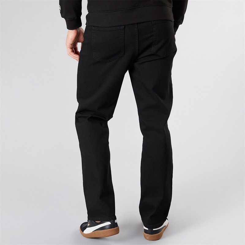 Crosshatch Herren Dalesman Relaxed Fit Jeans Black Wash