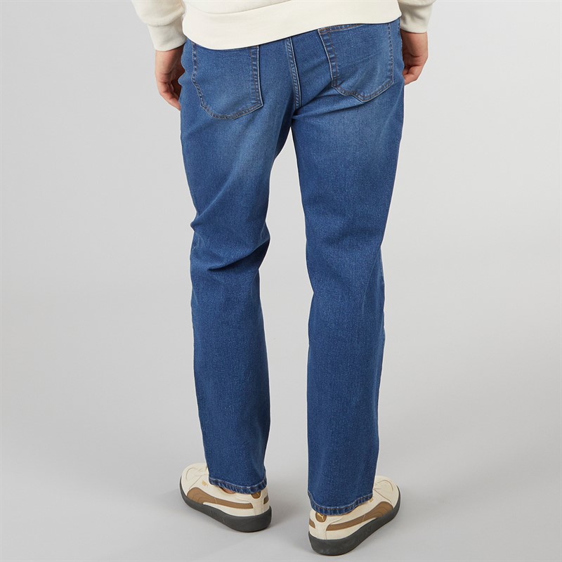 Crosshatch Herren Dalesman Relaxed Fit Jeans Mittelblau