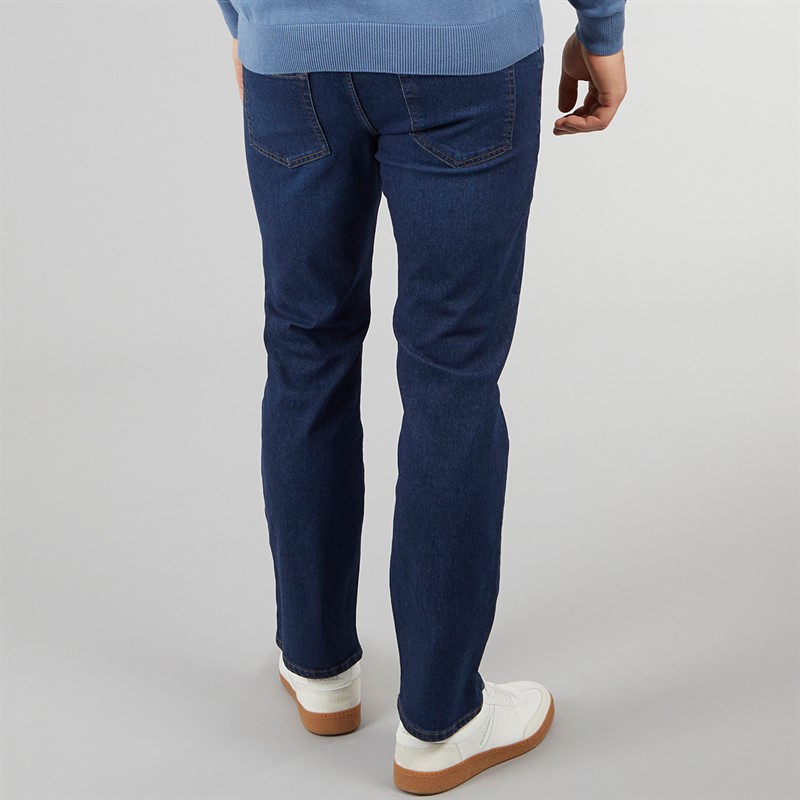 Crosshatch Herren Draker Gerade Jeans Dunkel Wasch