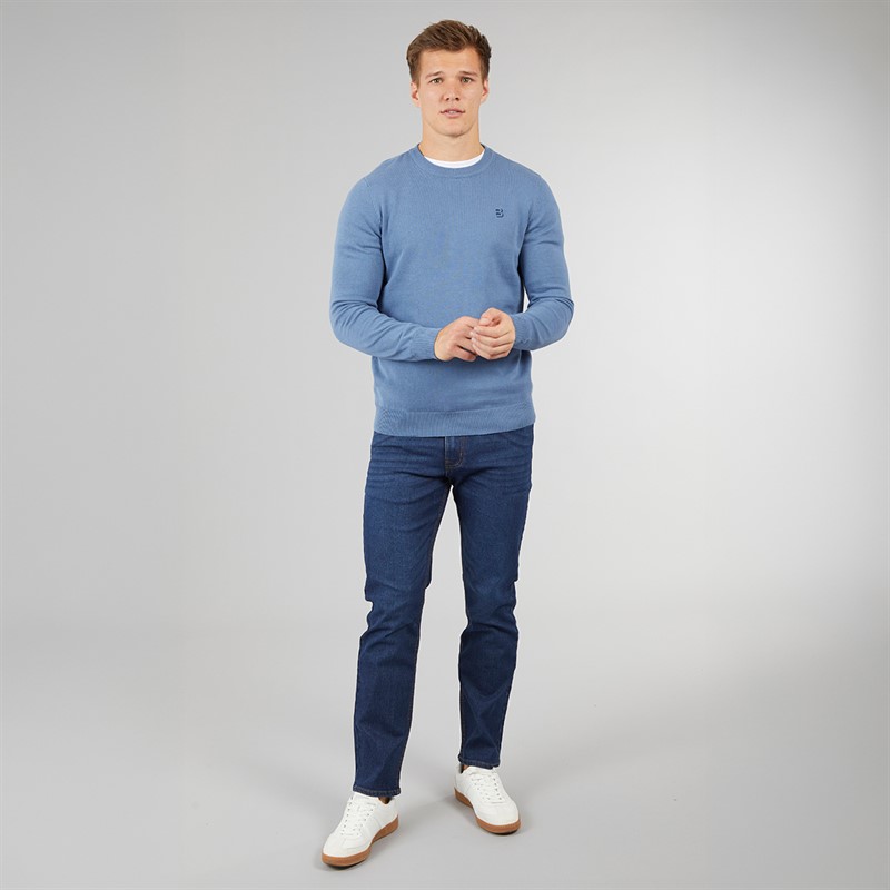 Crosshatch Herren Draker Gerade Jeans Dunkel Wasch