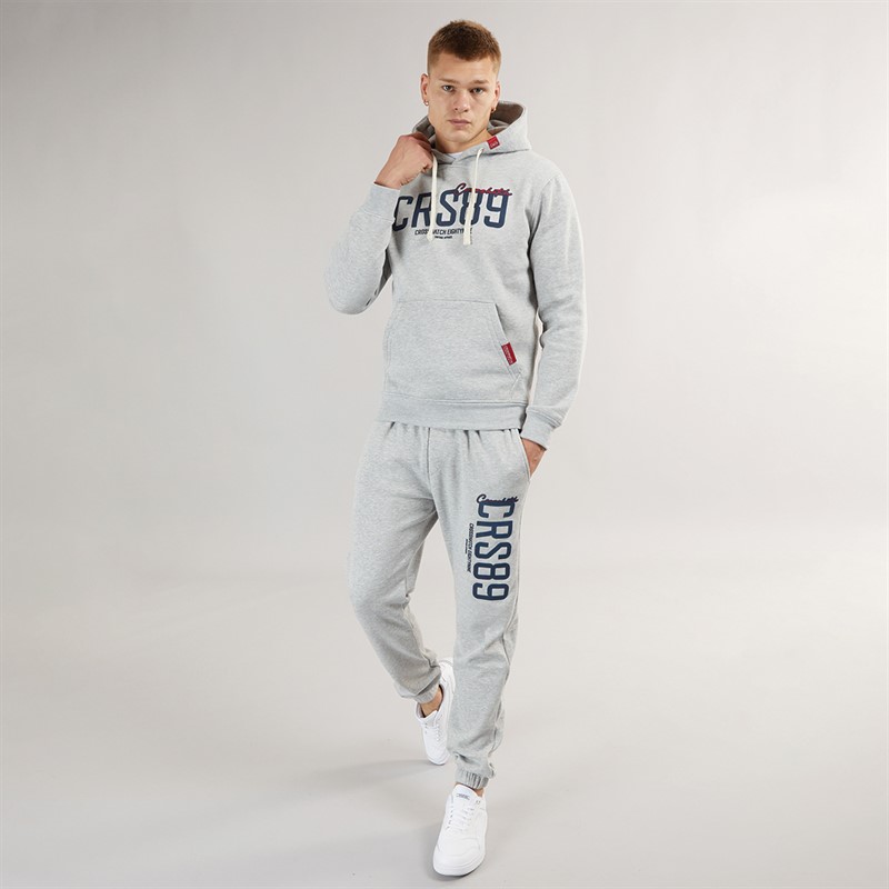 Crosshatch Mens Ellsworth Tracksuit Grey Marl
