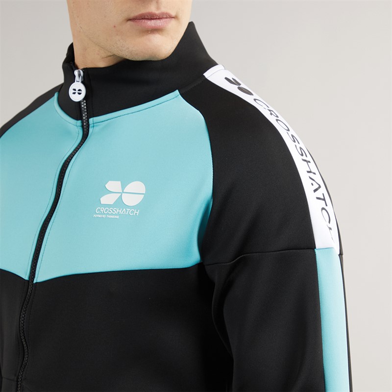 Crosshatch Mens Venotrack Tracksuit Black