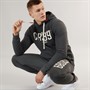 Crosshatch Mens Ellsworth Tracksuit Charcoal Marl