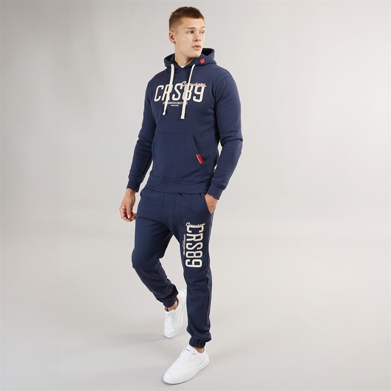 Crosshatch Mens Ellsworth Tracksuit Navy - Size L