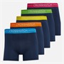 Crosshatch Mens Astral Five Pack Boxers Navy