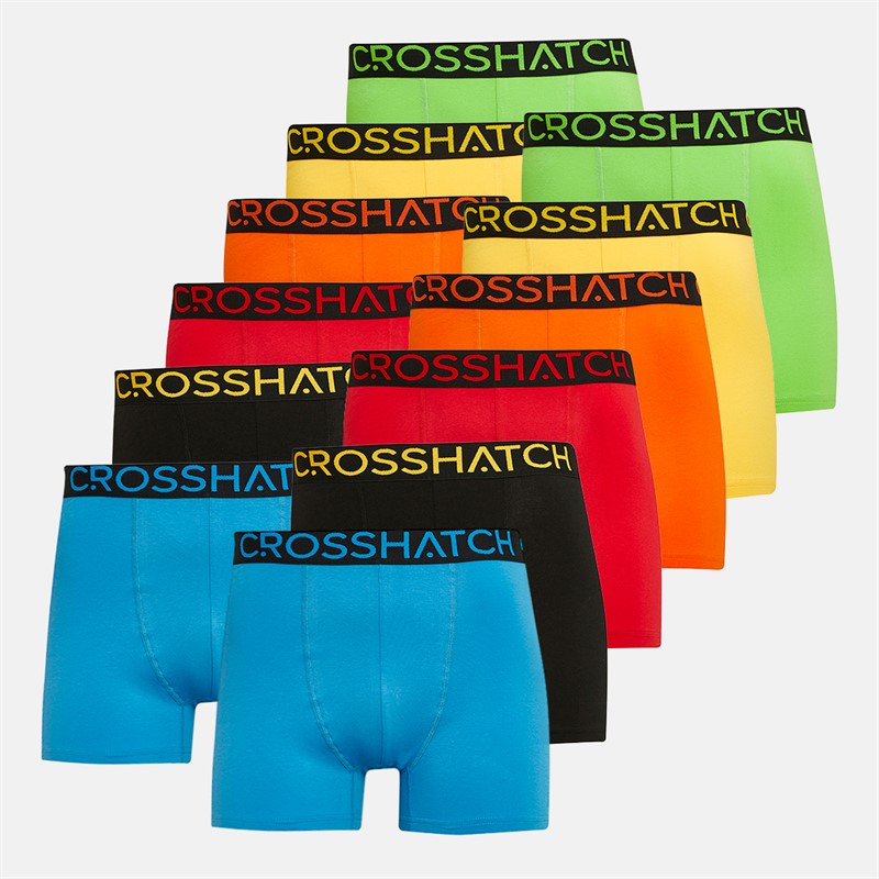 Crosshatch Herren Textmarker 12er-Pack Boxershorts Sortiert