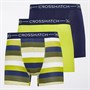 Crosshatch Herren Avocet Drei Pack Boxer Shorts Gelb