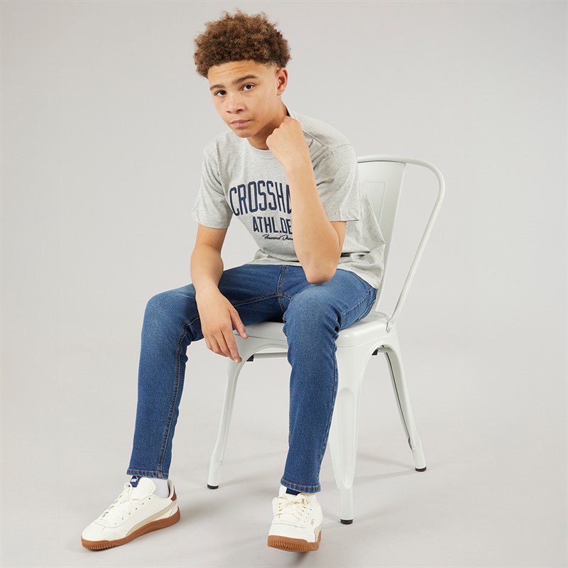 Crosshatch Jeansy slim dla chłopca 2-pak kolor średnioniebieski/czarny