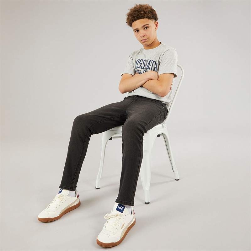 Crosshatch Jeansy slim dla chłopca 2-pak kolor średnioniebieski/czarny