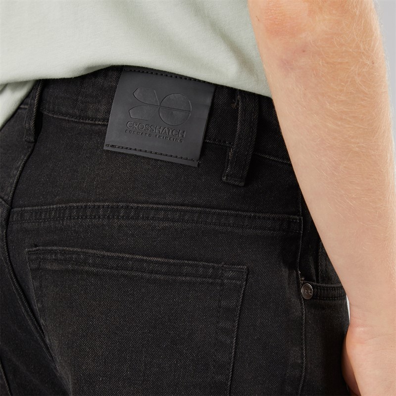 Crosshatch Jeansy proste dla chłopca kolor czarny przetarty