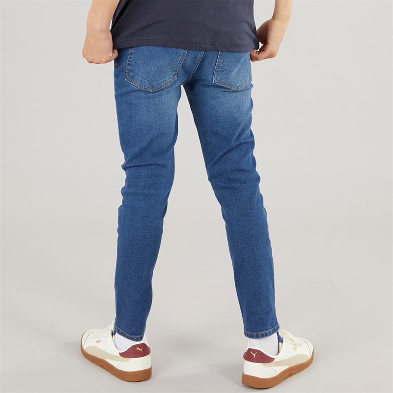 Crosshatch Jeansy o prostym kroju dla chłopca kolor średni niebieski