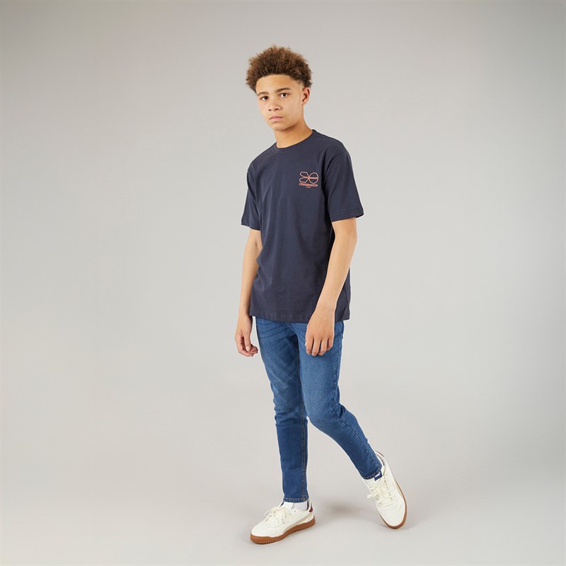 Crosshatch Jeansy o prostym kroju dla chłopca kolor średni niebieski