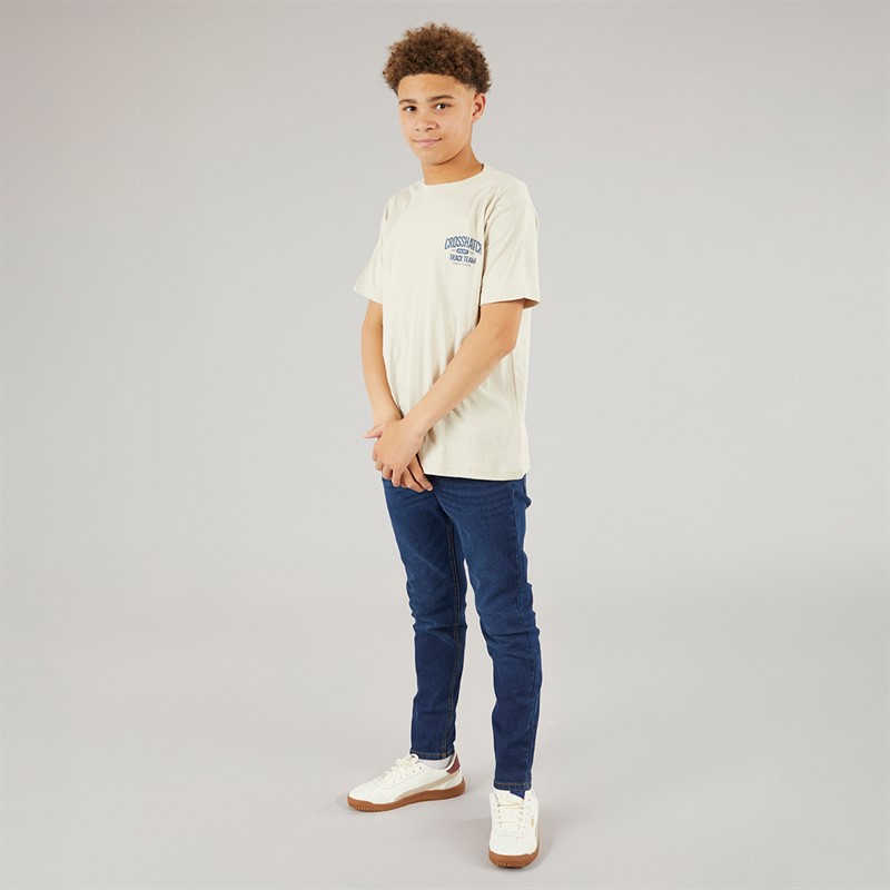 Crosshatch Junge gerade Jeans dunkel gewaschen