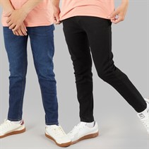 Crosshatch Boys Straight Two Pack Jeans Dark Wash/Black