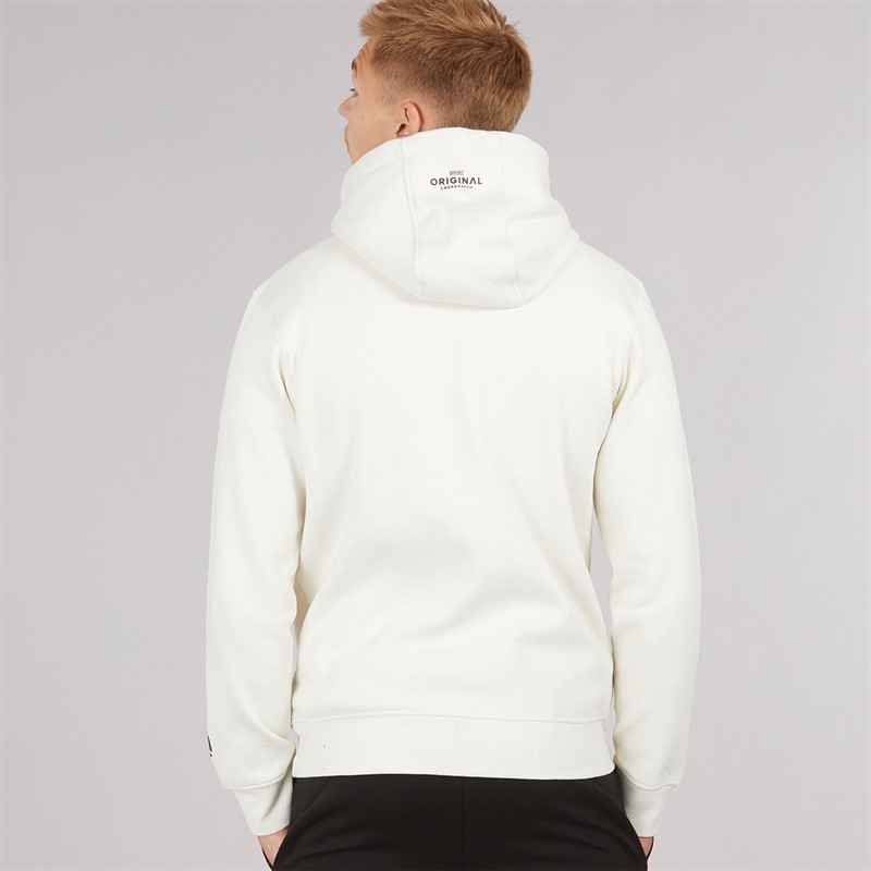 Crosshatch Herren Carrimoore Kapuzenpullover Off White