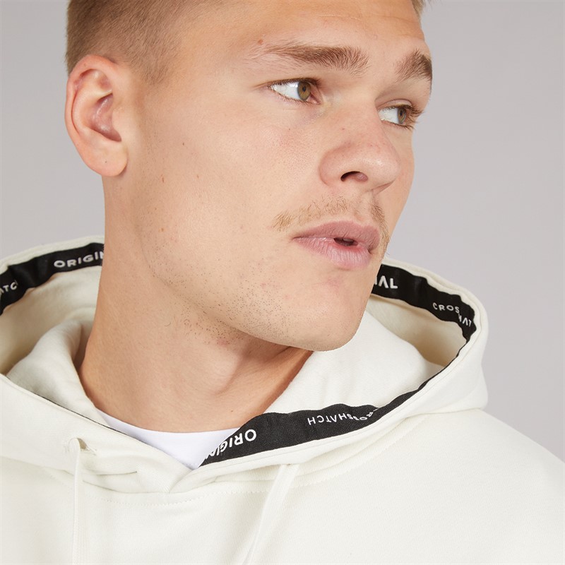 Crosshatch Herren Carrimoore Kapuzenpullover Off White