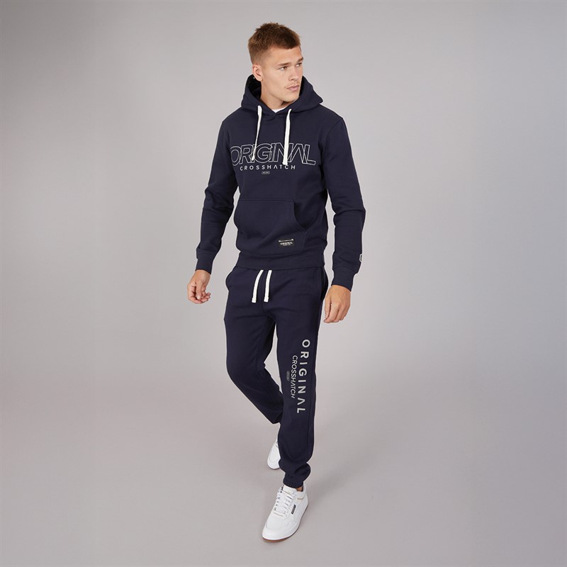 Crosshatch Herren Jamals Jogginghose Marineblau