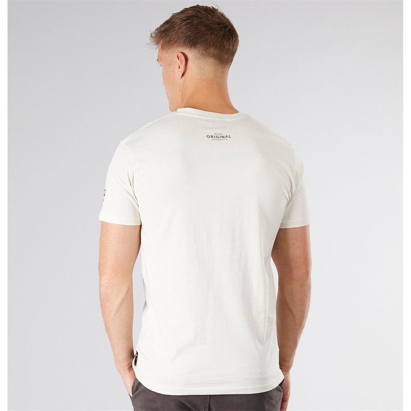 Crosshatch Herren Carrimoore T-Shirt Off White