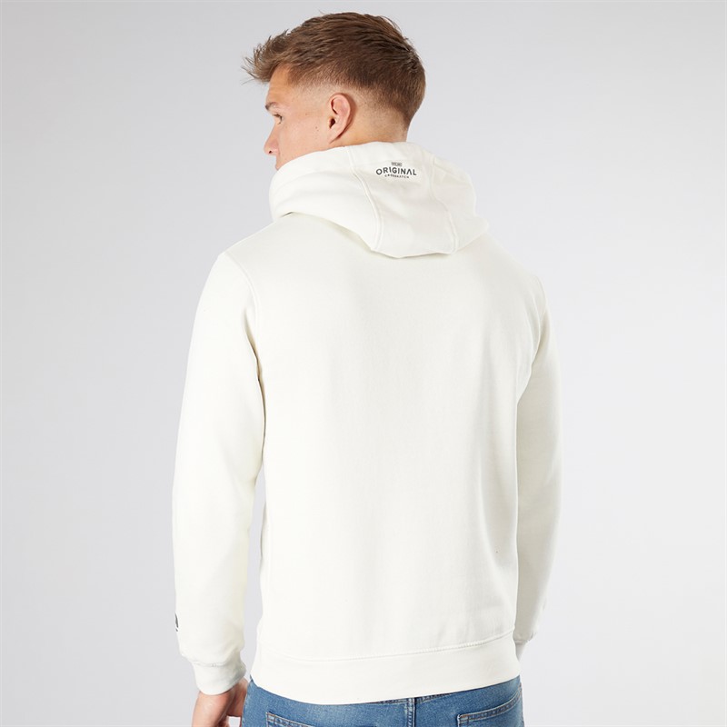 Crosshatch Mens Campbox Hoodie Off White