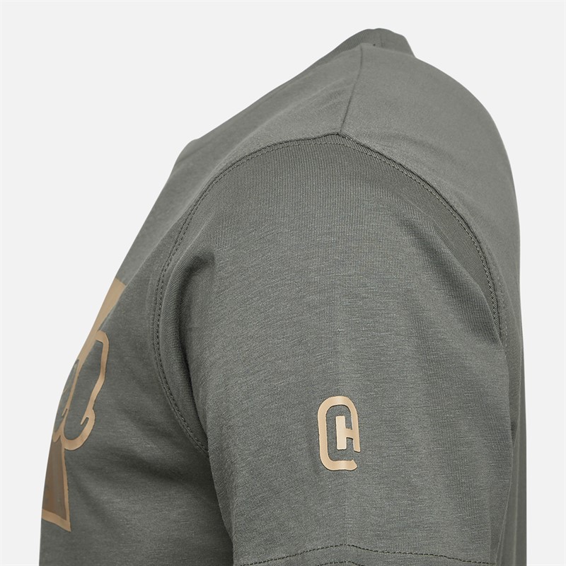 Crosshatch Herre Chevin T-Shirt Oliven