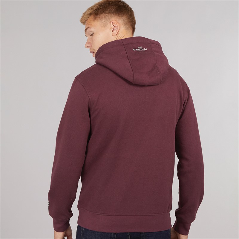 Crosshatch Herren Vintage Kapuzenpullover Rosine