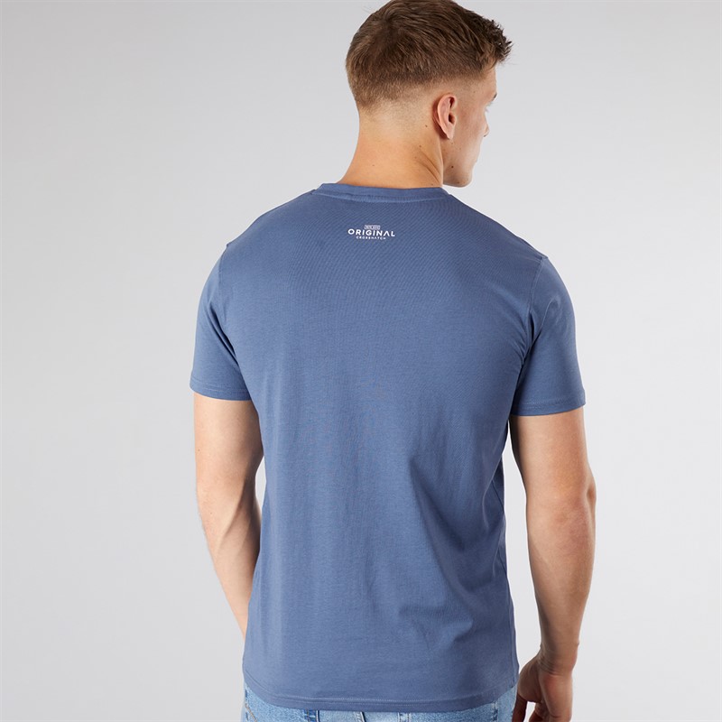 Crosshatch T-shirt dla niego kolor denim