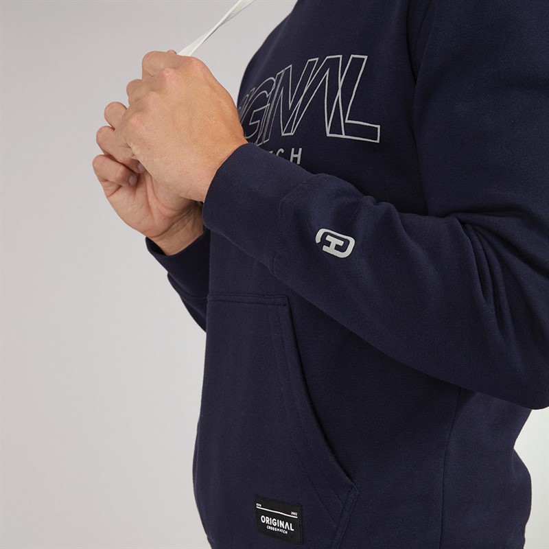 Crosshatch Herren Carrimoore Hoodie Marineblau