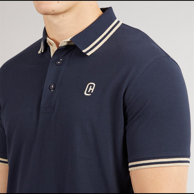 Crosshatch Herren Mackerby Polo Navy