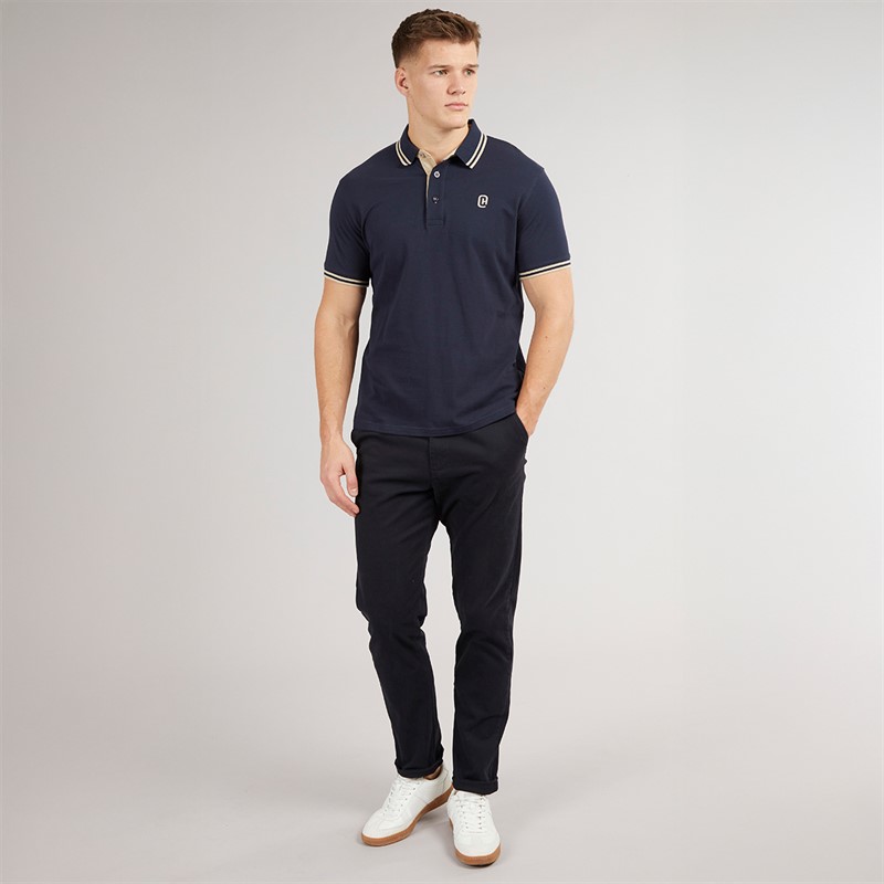 Crosshatch Herren Mackerby Polo Navy
