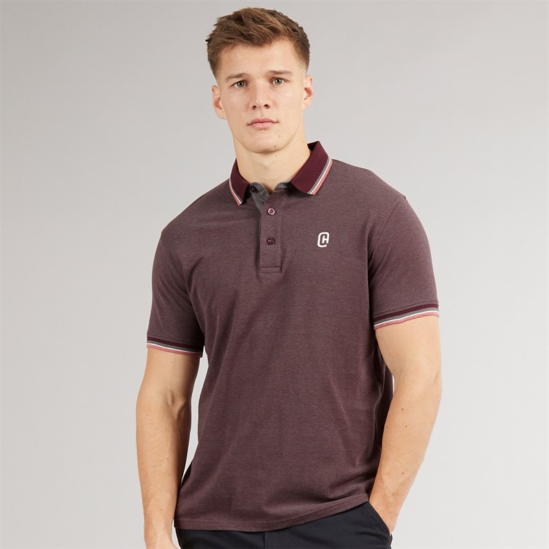 Crosshatch Herren Mettormoore Polo Burgundy
