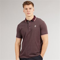 Crosshatch Heren Mettormoore Polo Burgundy