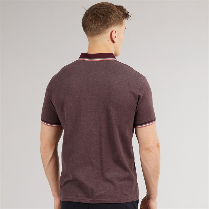 Crosshatch Herren Mettormoore Polo Burgundy