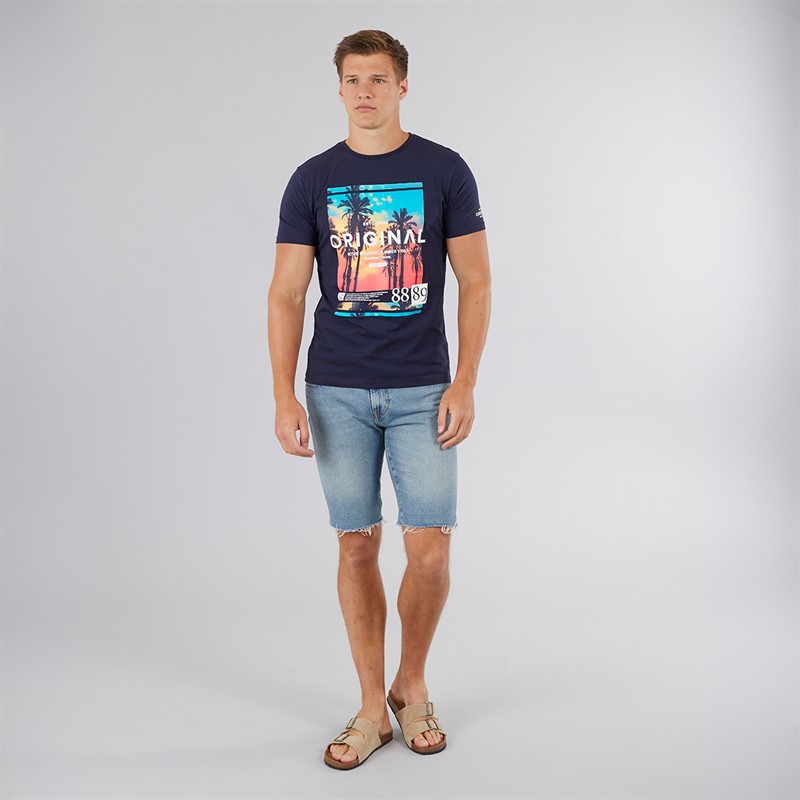 Crosshatch Mens Summevibe T-Shirt Navy