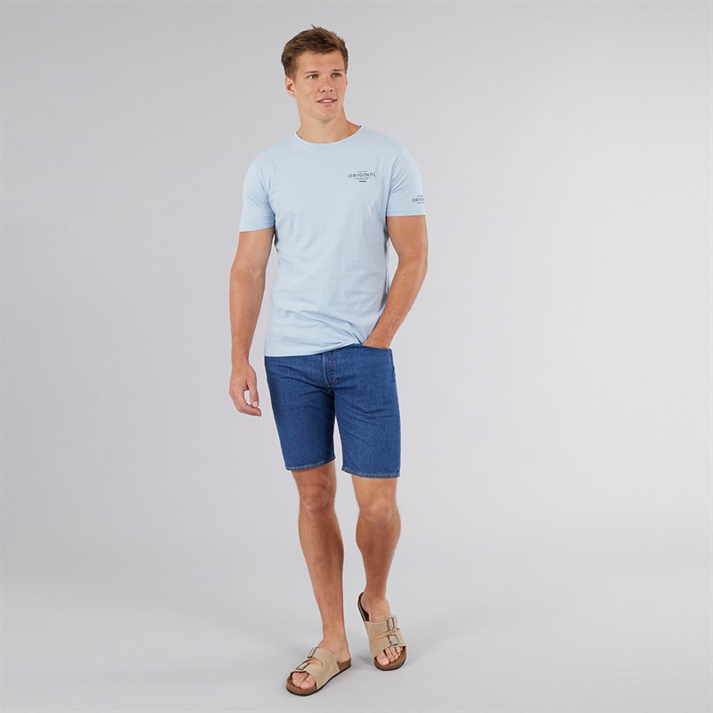Crosshatch Mens Summevibe T-Shirt Sky Blue