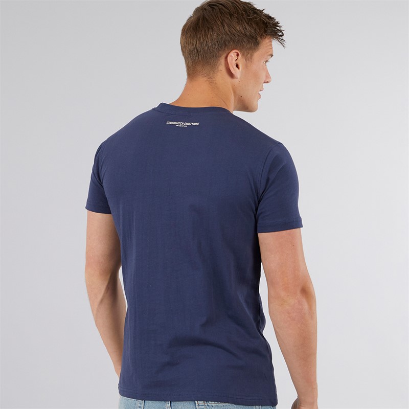 Crosshatch Mens Ellsworth T-Shirt Navy