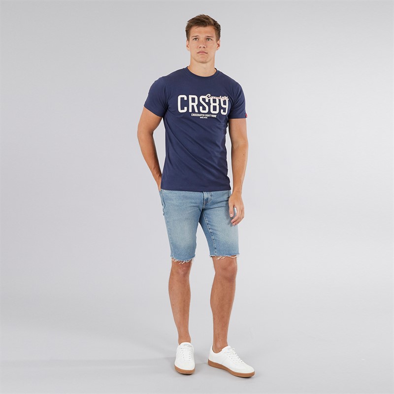 Crosshatch Mens Ellsworth T-Shirt Navy