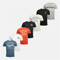 Crosshatch lot de sept T-shirts Homme Chinsters Assortis