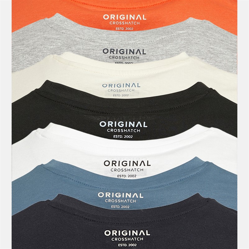 Crosshatch lot de sept T-shirts Homme Chinsters Assortis
