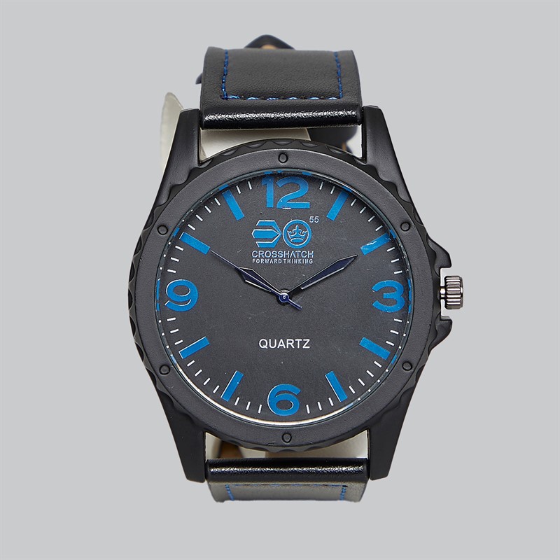 Crosshatch Mens Quartz Analogue Watch Gun - Size OS