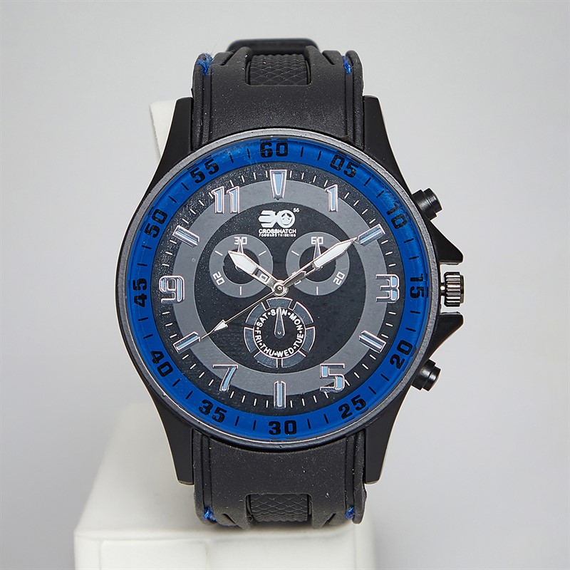 Crosshatch Mens Quartz Analogue Watch Gun - Size OS