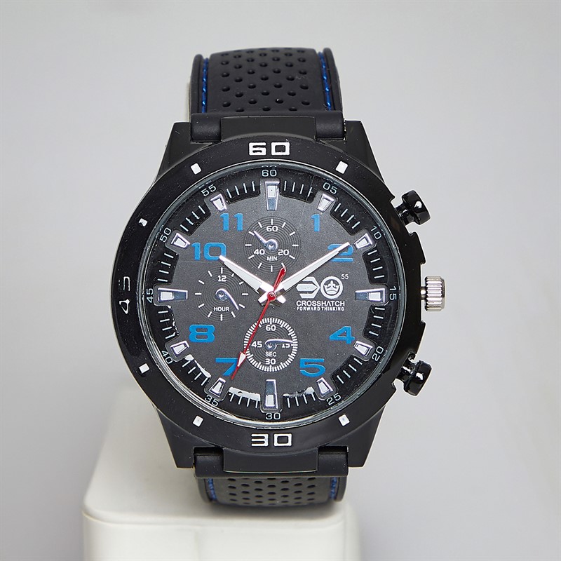 Crosshatch Mens Quartz Analogue Watch Gun - Size OS