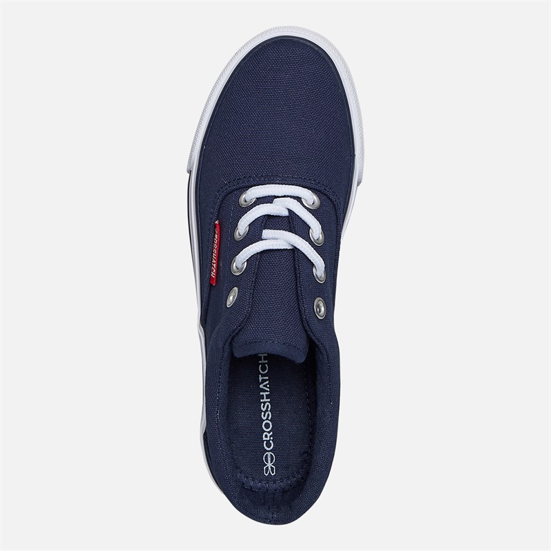 Crosshatch Junior Junge Skywalk Canvas Pumps Navy