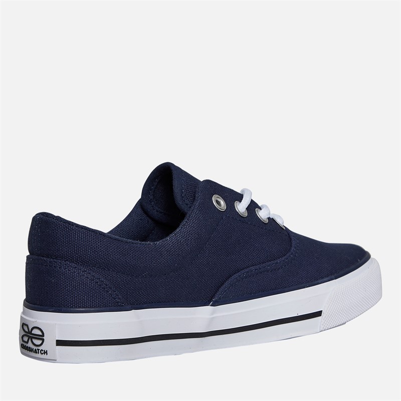 Crosshatch Junior Junge Skywalk Canvas Pumps Navy