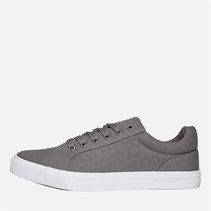 Crosshatch Mens Huseby Canvas Pumps Charcoal