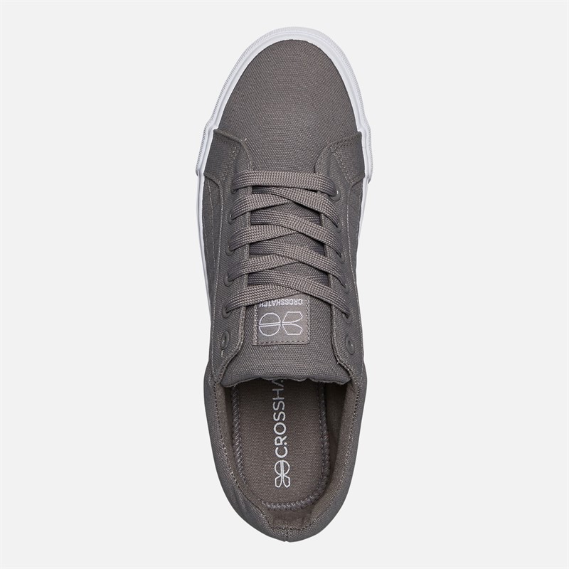 Crosshatch Mens Huseby Canvas Pumps Charcoal