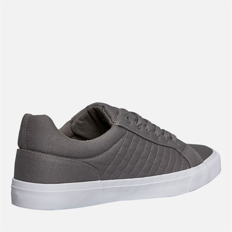 Crosshatch Mens Huseby Canvas Pumps Charcoal