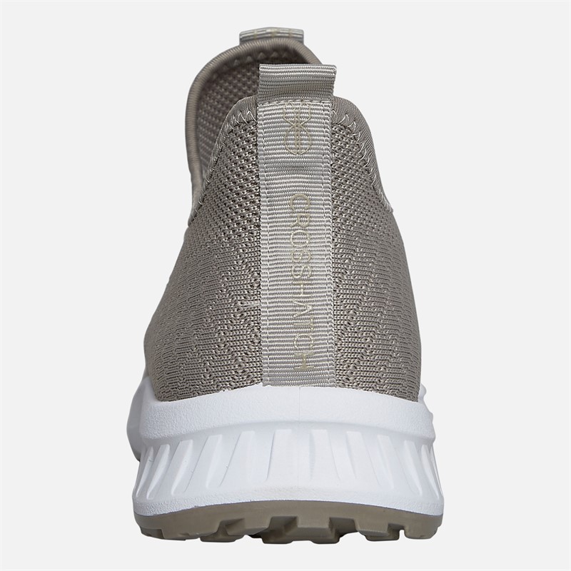 Crosshatch Mens Antioch Trainers Stone