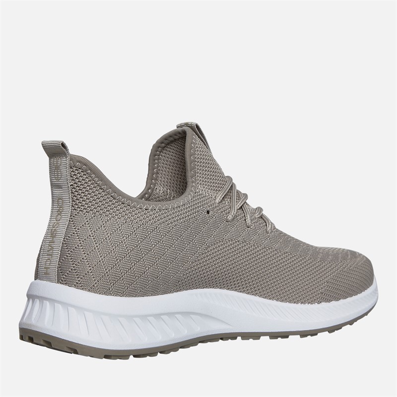 Crosshatch Mens Antioch Trainers Stone